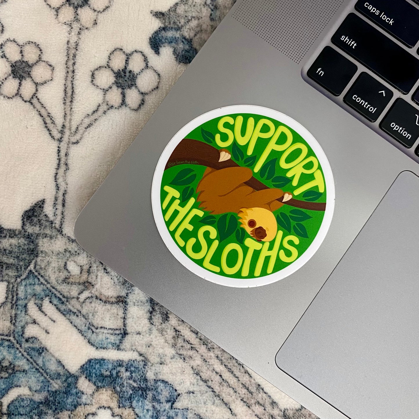 NEW DESIGN! Support the Sloths Circle Logo Vinyl Sticker