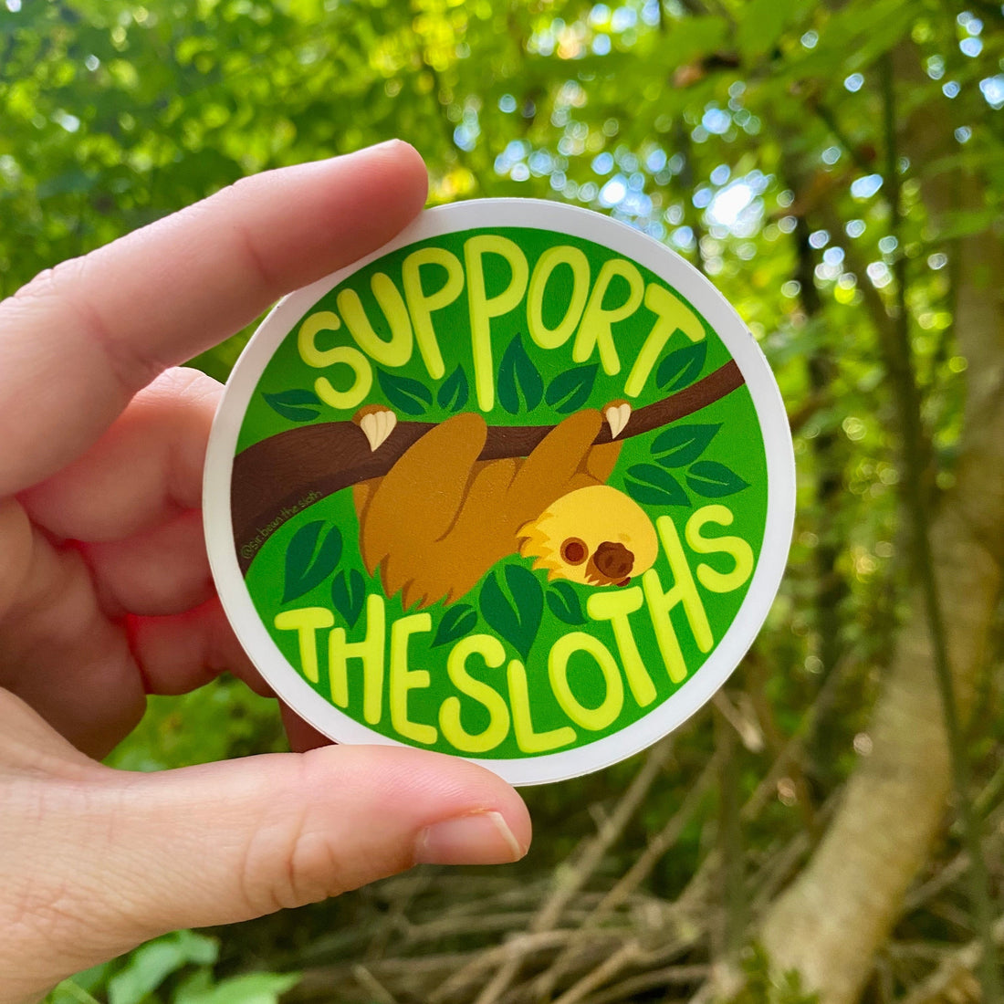 Sir Bean Slothtober Fundraiser: Support the Sloths Stickers, Support the Sloth Protection Alliance