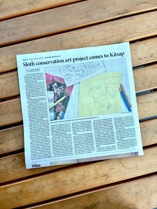 Sir Bean's Postcard Adventure Makes Headlines in Local, Small Town Newspaper!