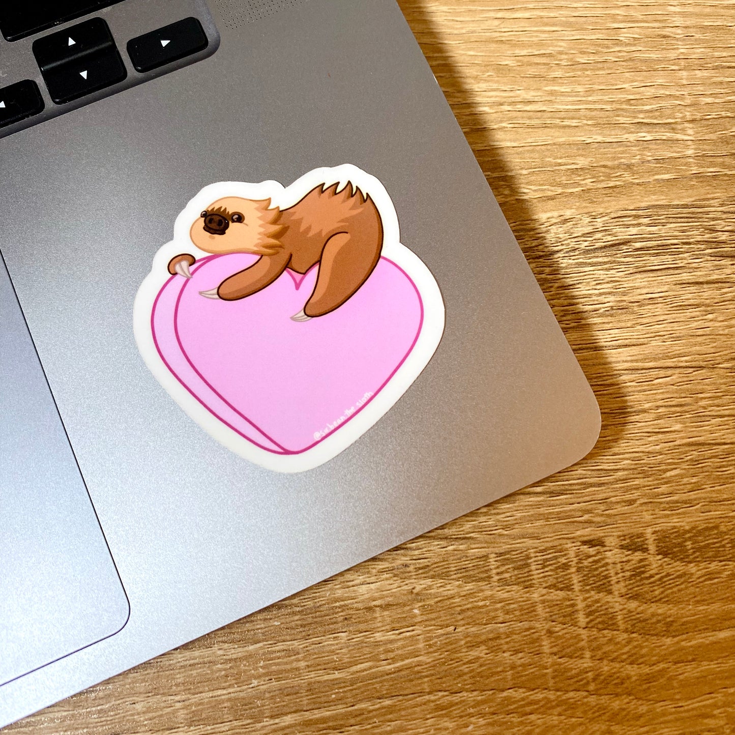 Sir Bean Snuggle Heart Vinyl Sticker