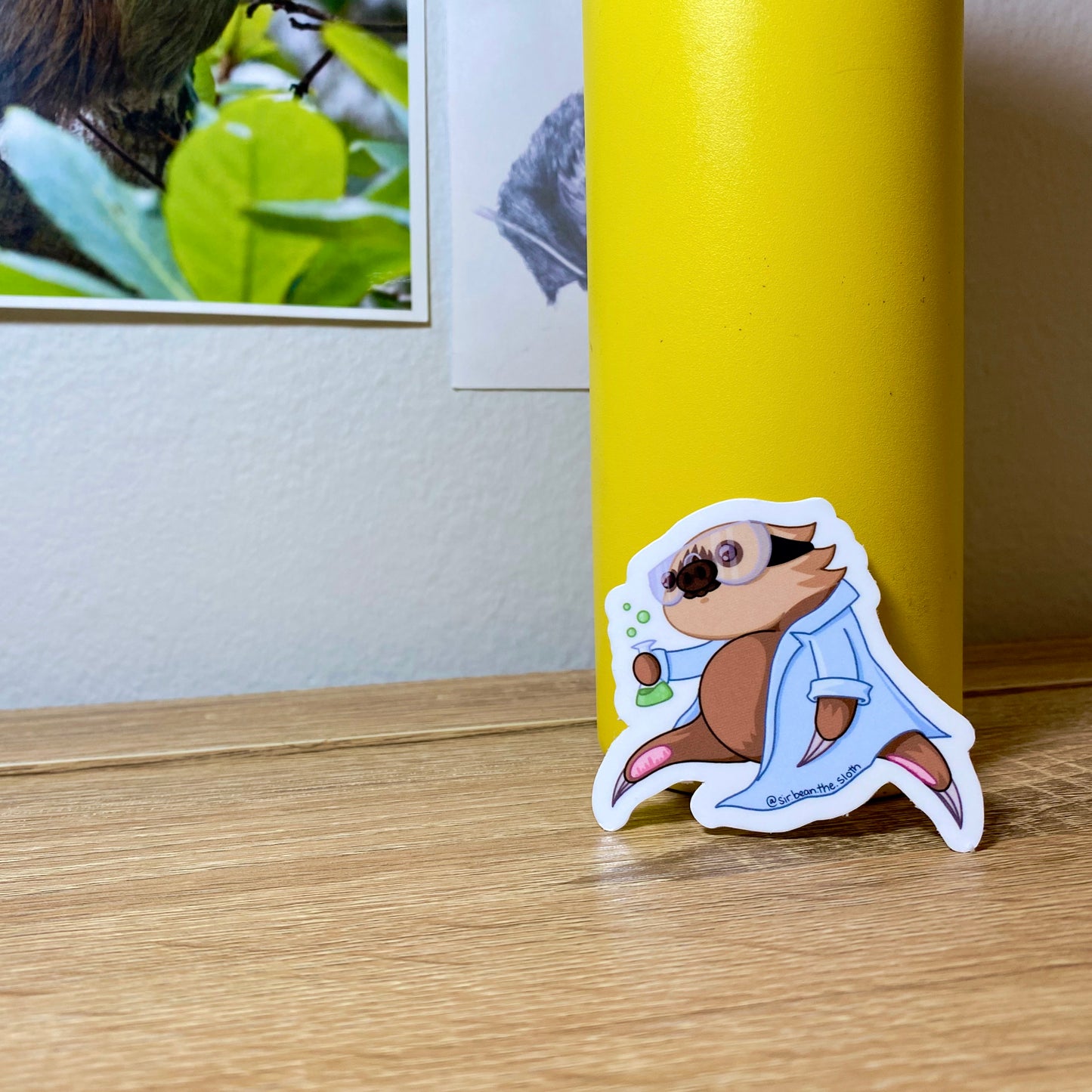 Scientist Bean Vinyl Sticker