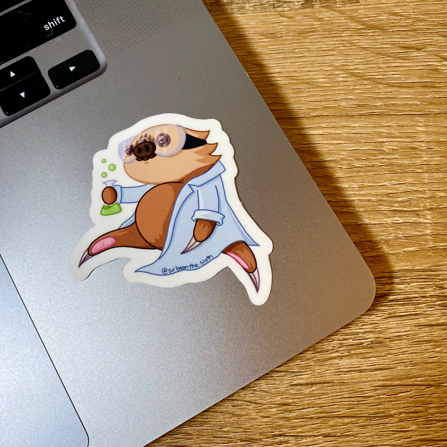 Scientist Bean Vinyl Sticker