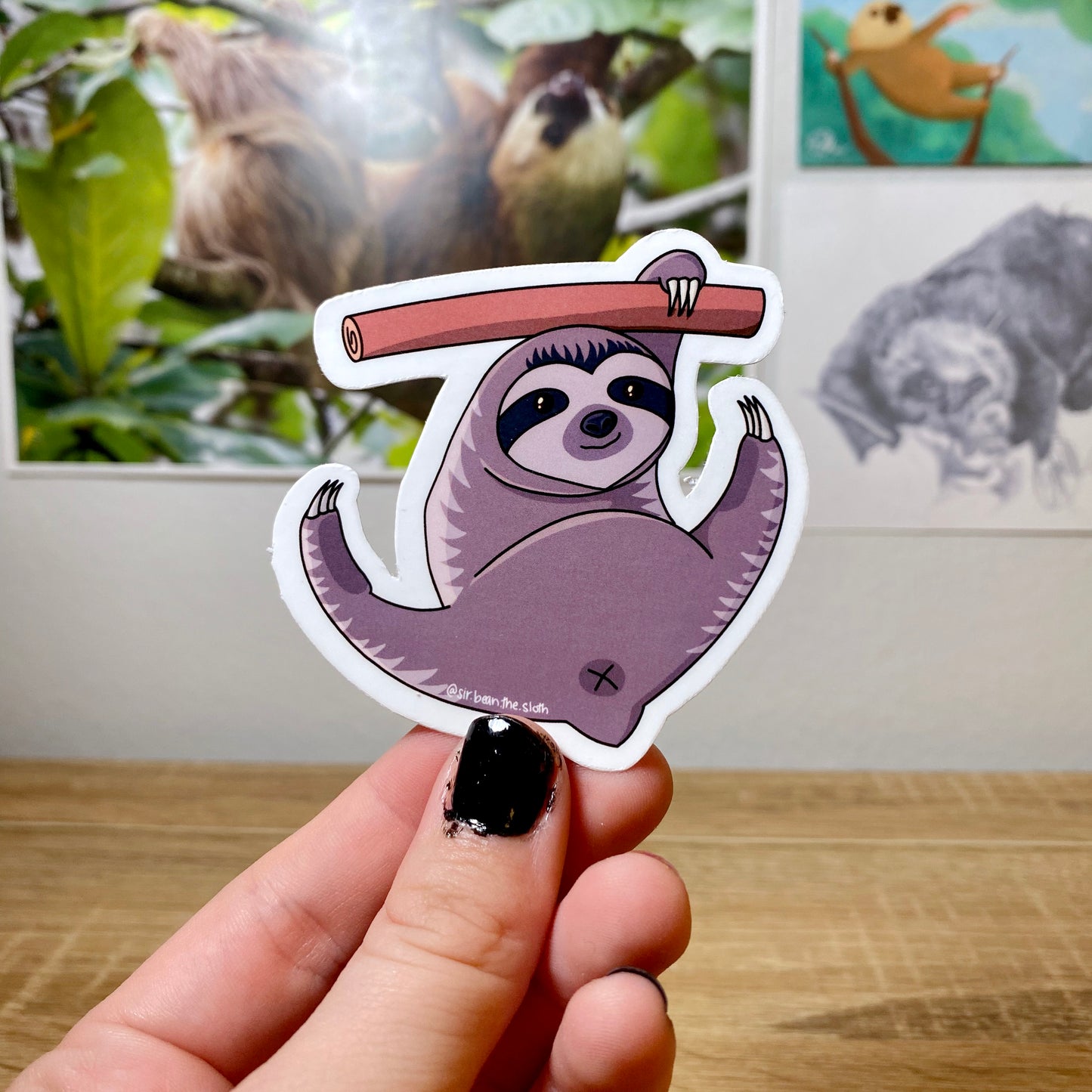 Pebble the Sloth Vinyl Sticker