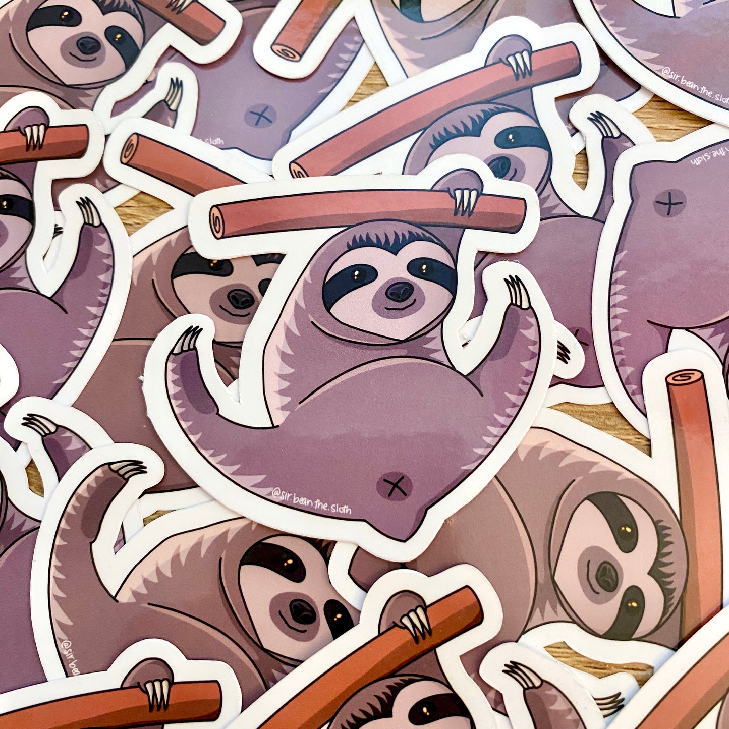 Pebble the Sloth Vinyl Sticker