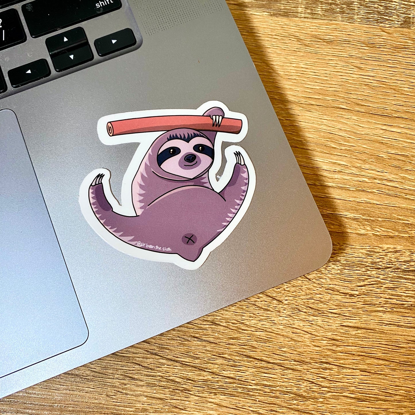 Pebble the Sloth Vinyl Sticker