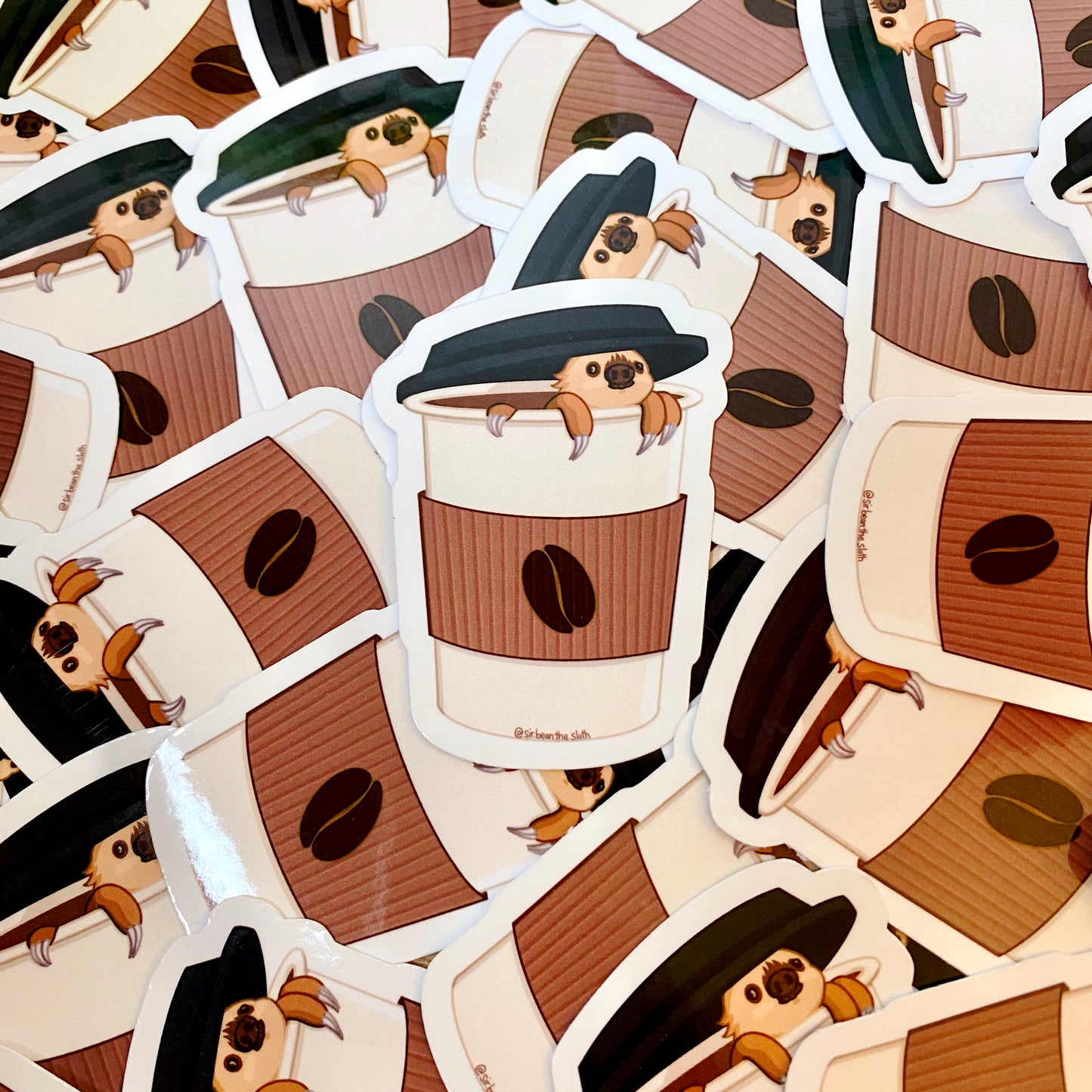 Slothee Coffee Vinyl Sticker