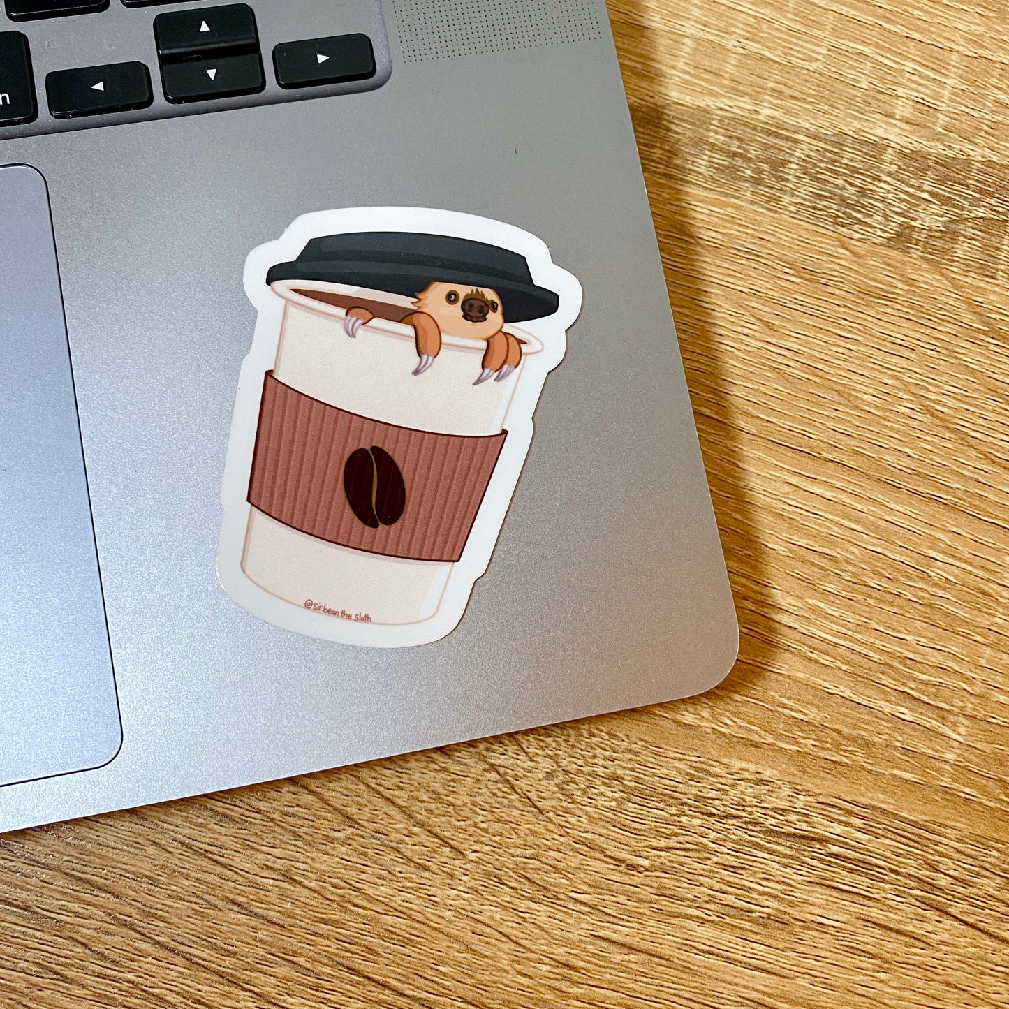 Slothee Coffee Vinyl Sticker