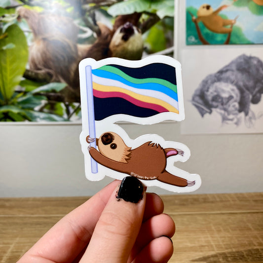 Sir Bean Disability Pride Flag Vinyl Sticker