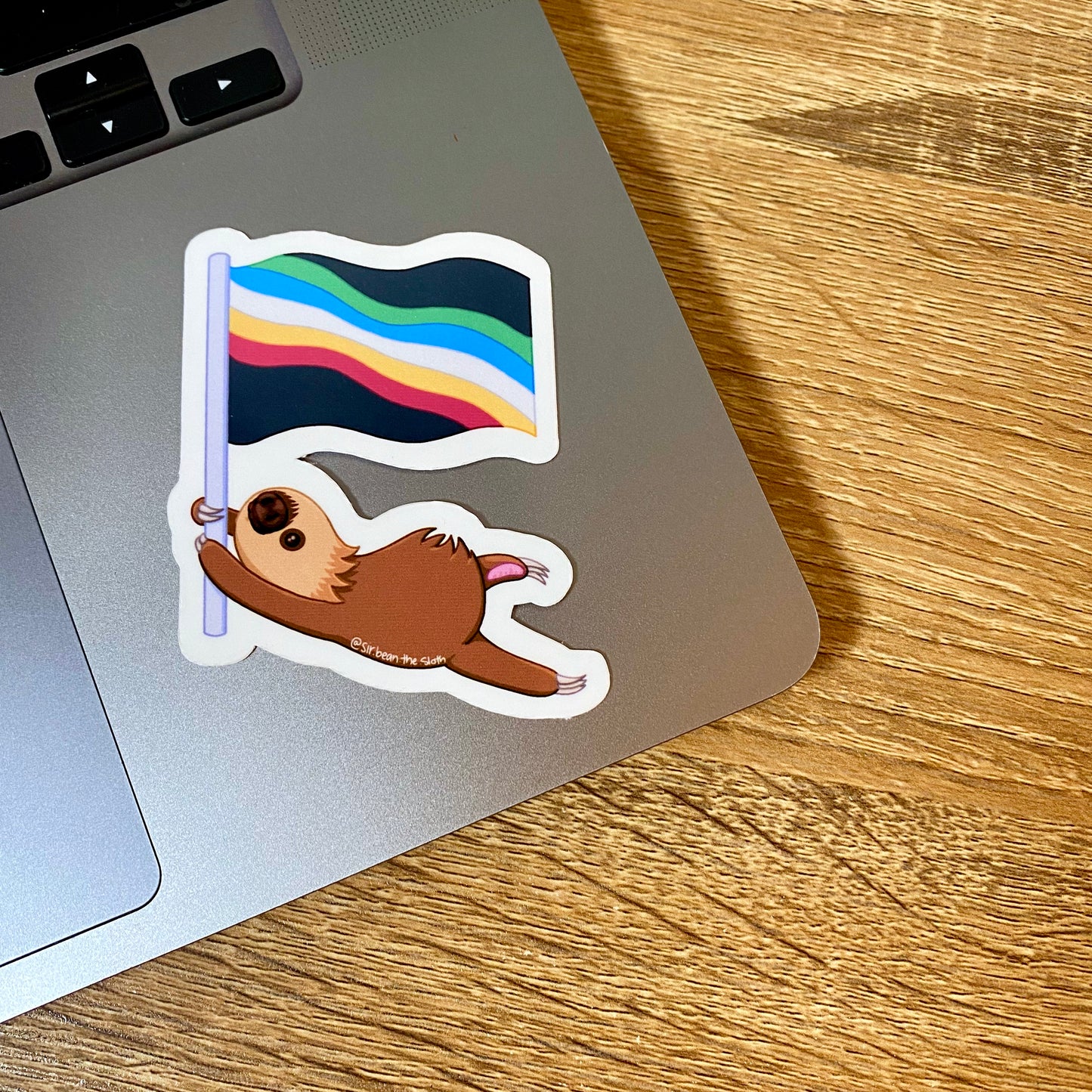 Sir Bean Disability Pride Flag Vinyl Sticker