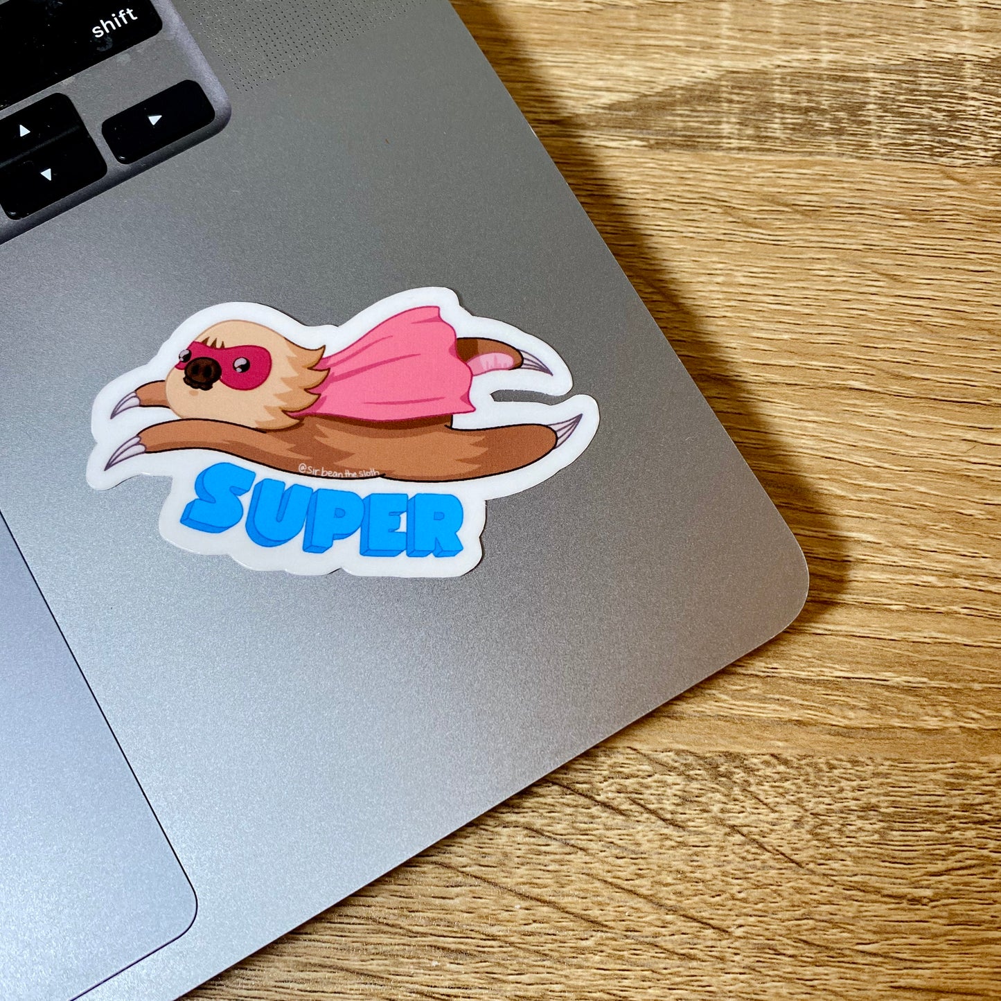 "Super!" Sloth Affirmation Vinyl Sticker