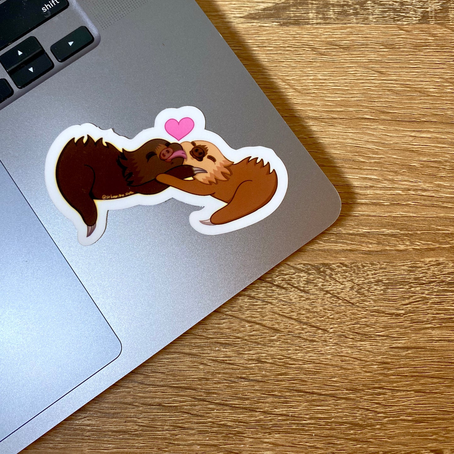 Sir Bean & Fuzzy Potato Sloth Kissies Vinyl Sticker