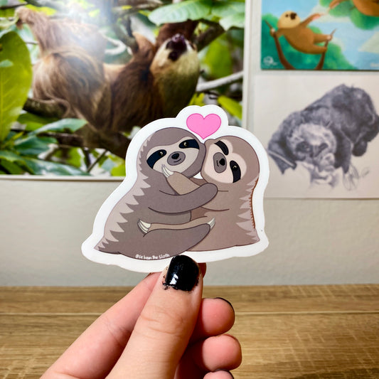 Three-Fingered Sloth Snuggle Babies Vinyl Sticker