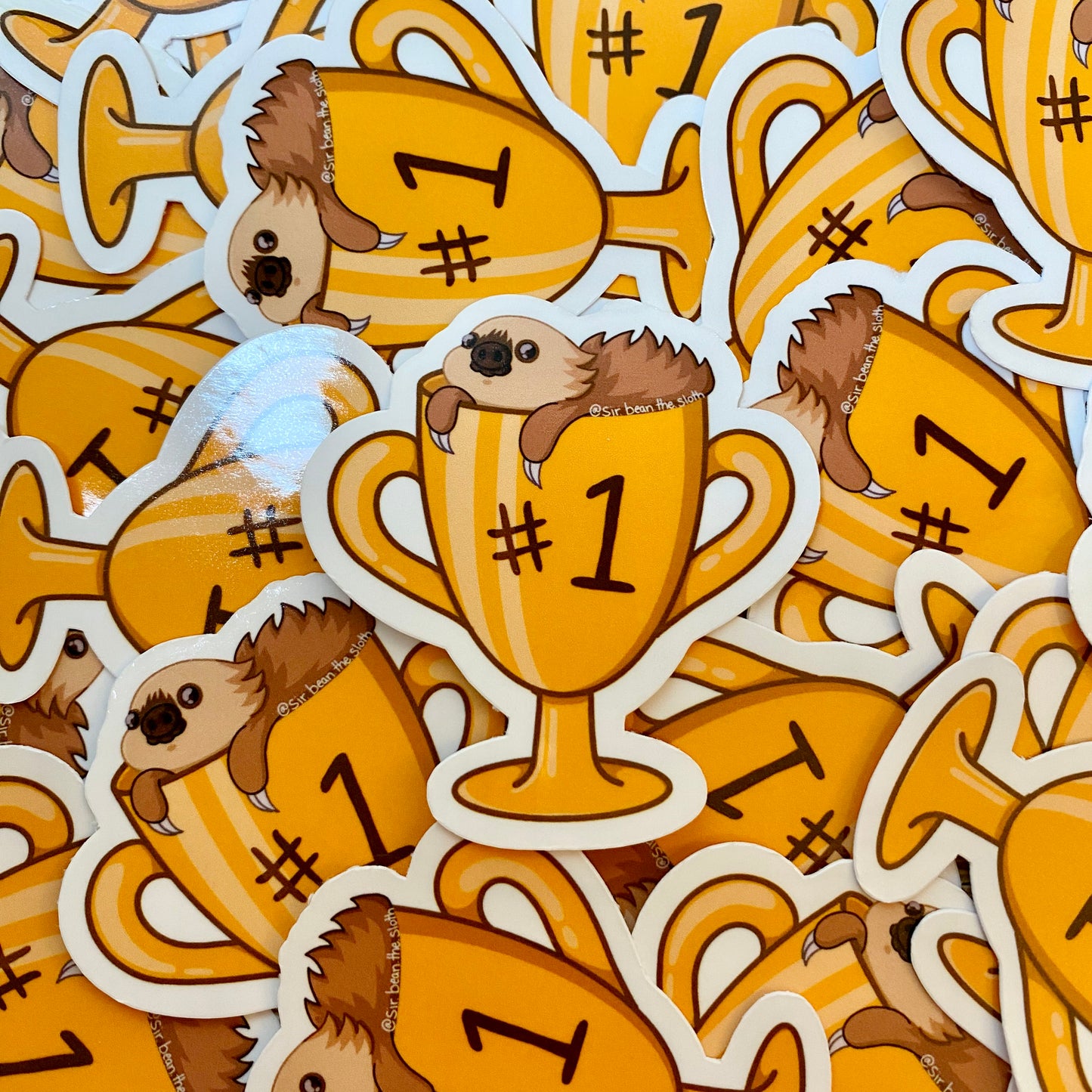 Trophy Sloth Affirmation Vinyl Sticker