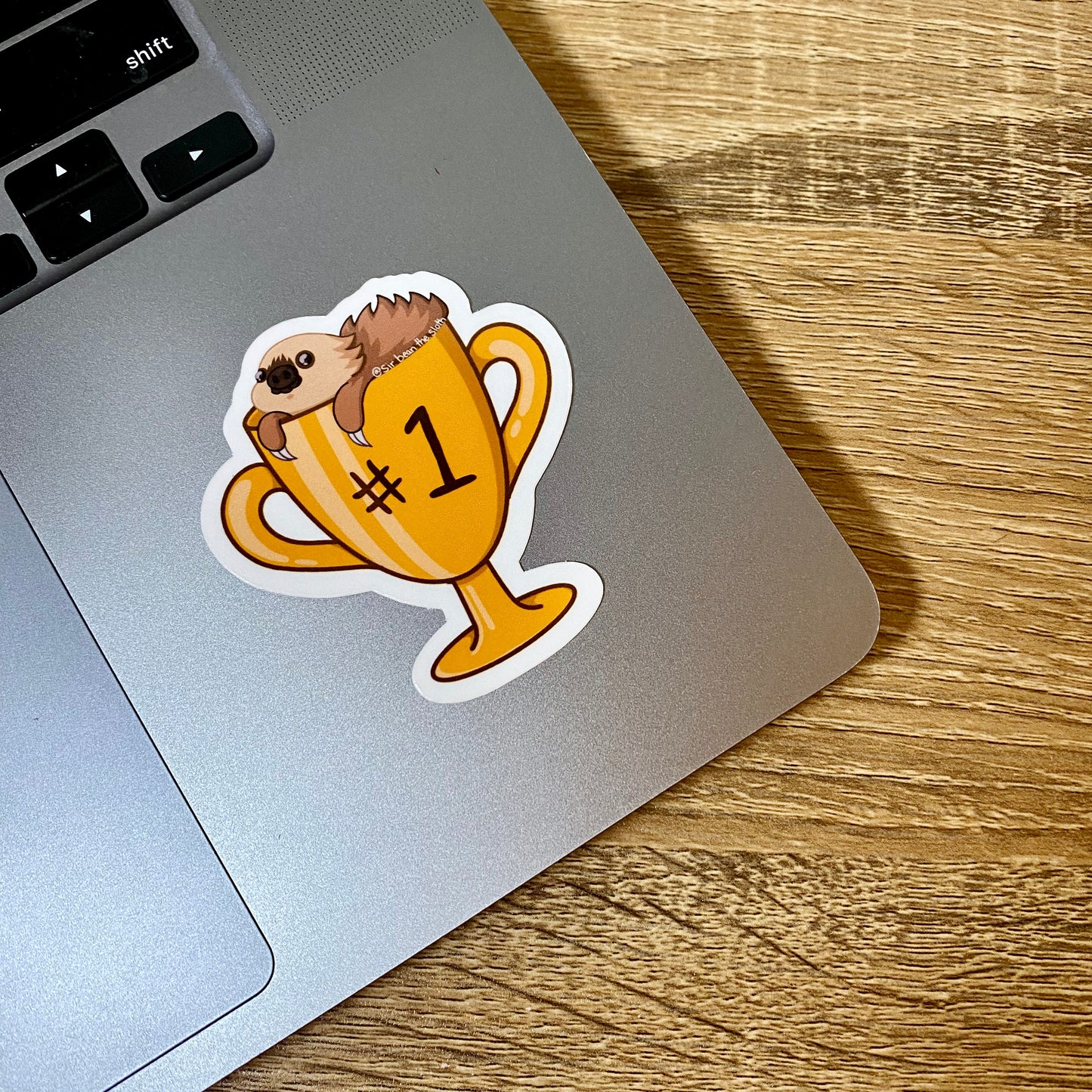 Trophy Sloth Affirmation Vinyl Sticker