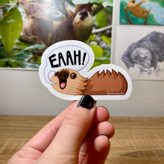 "EEAAAH!" Sloth Vinyl Sticker