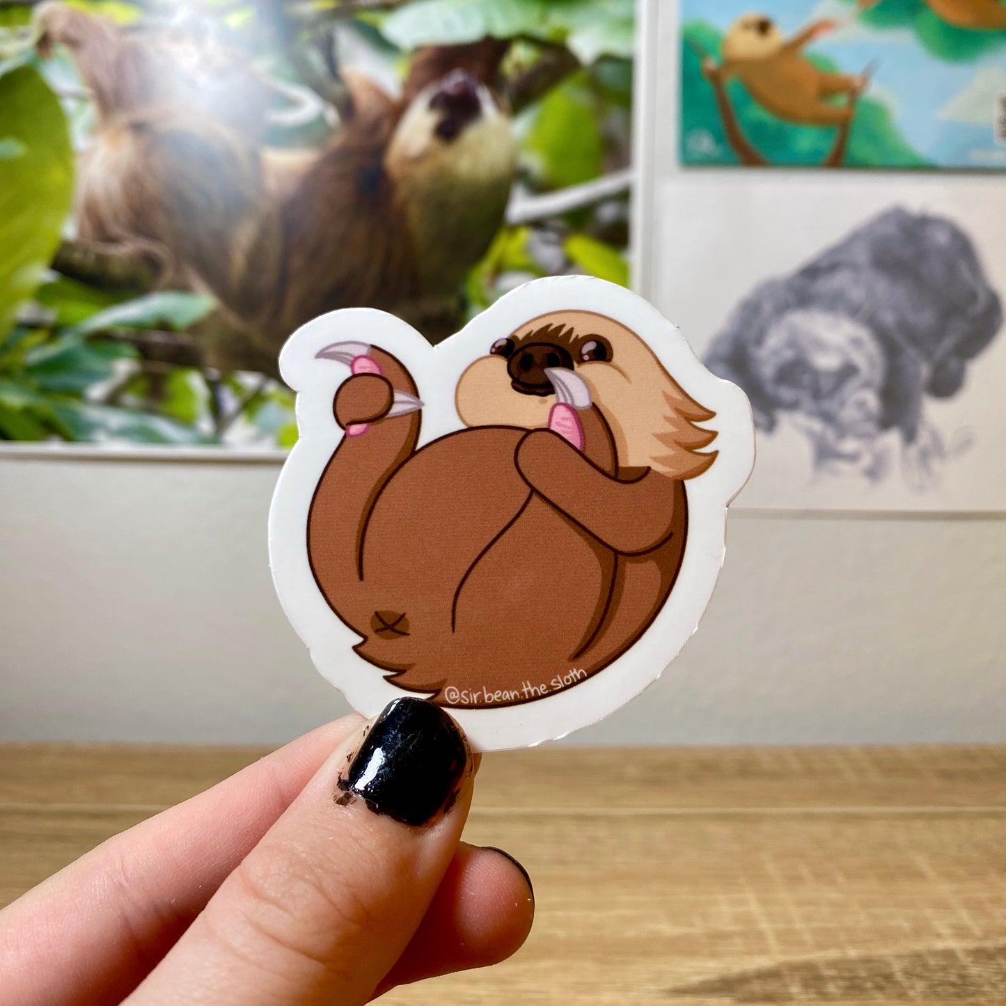 Sir Bean Sloth Butt 02 Vinyl Sticker