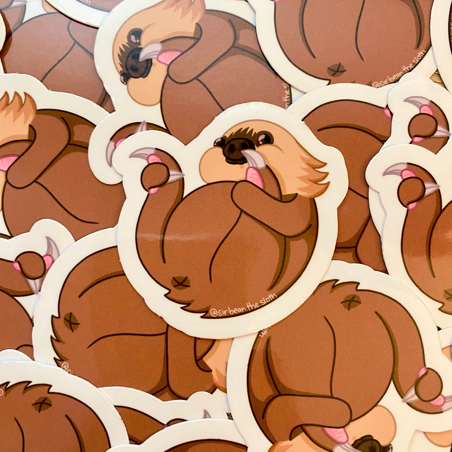 Sir Bean Sloth Butt 02 Vinyl Sticker