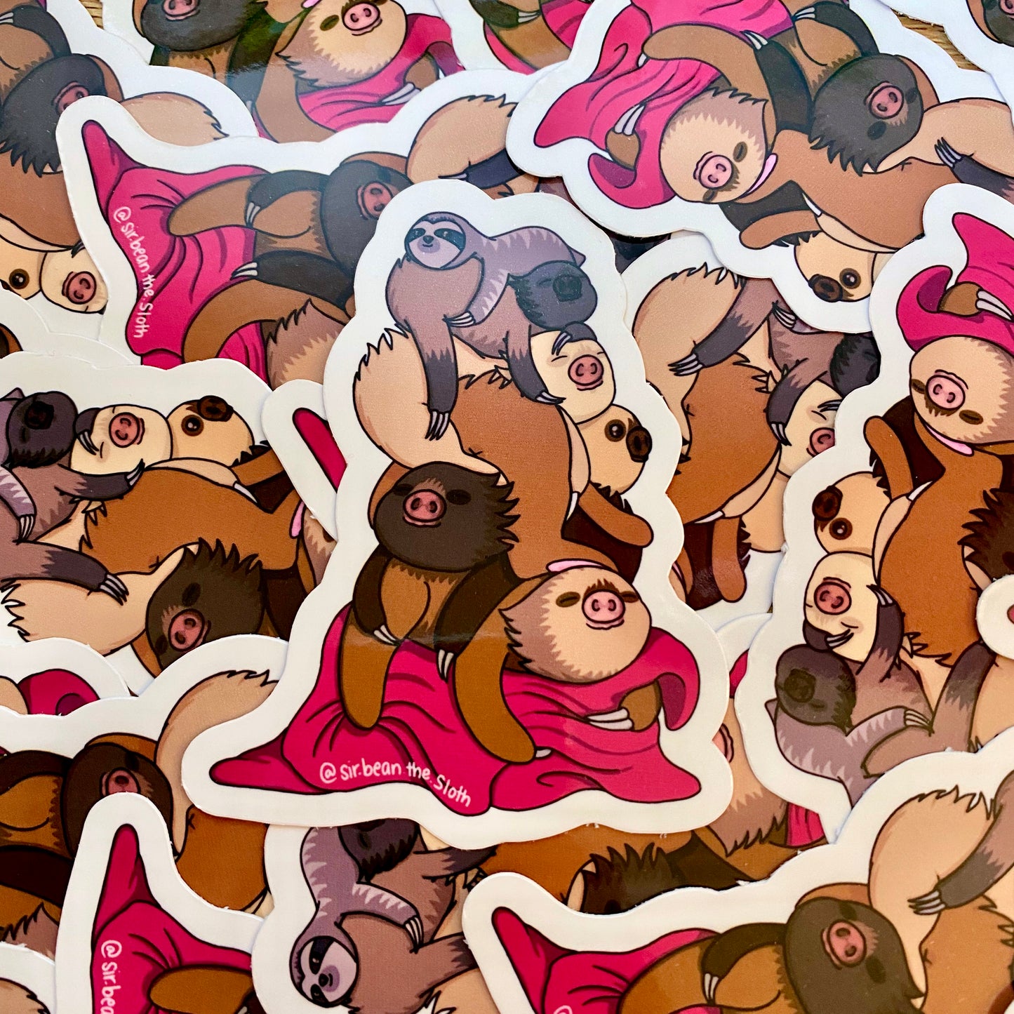 Sloth Stack Vinyl Sticker