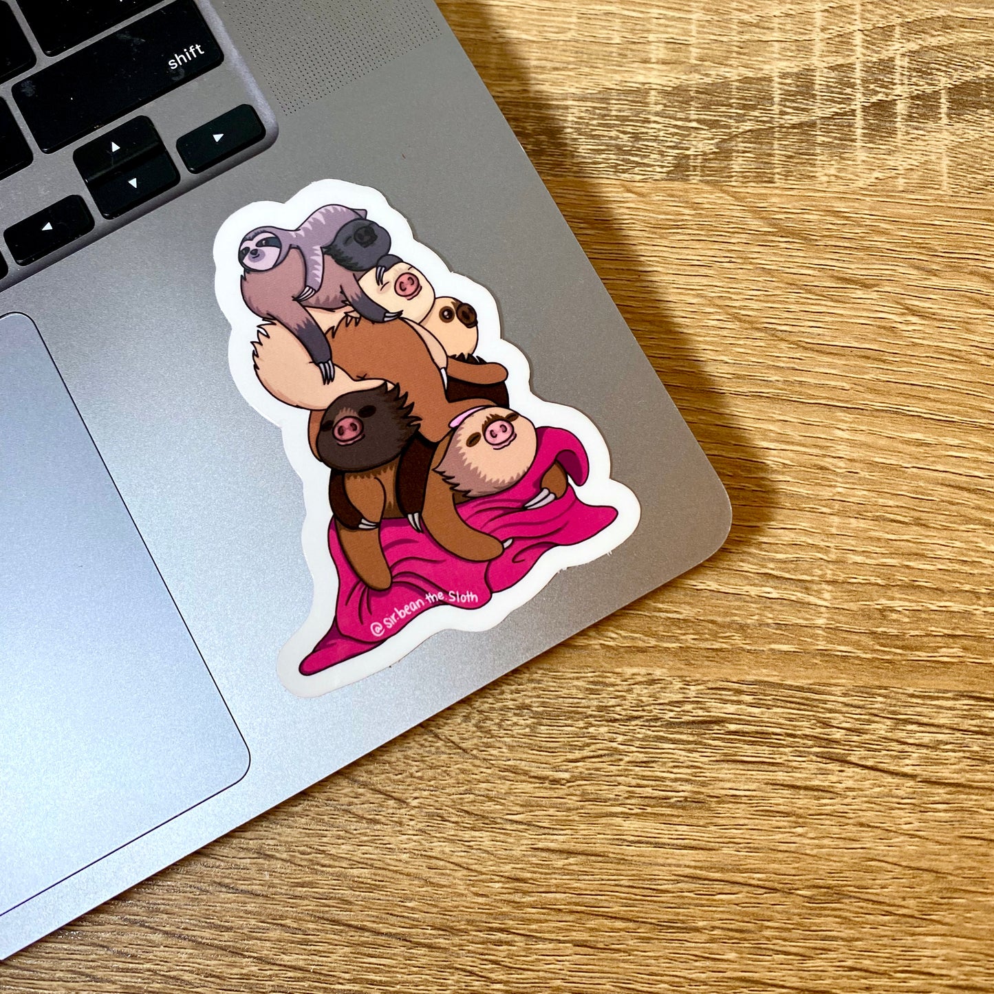 Sloth Stack Vinyl Sticker