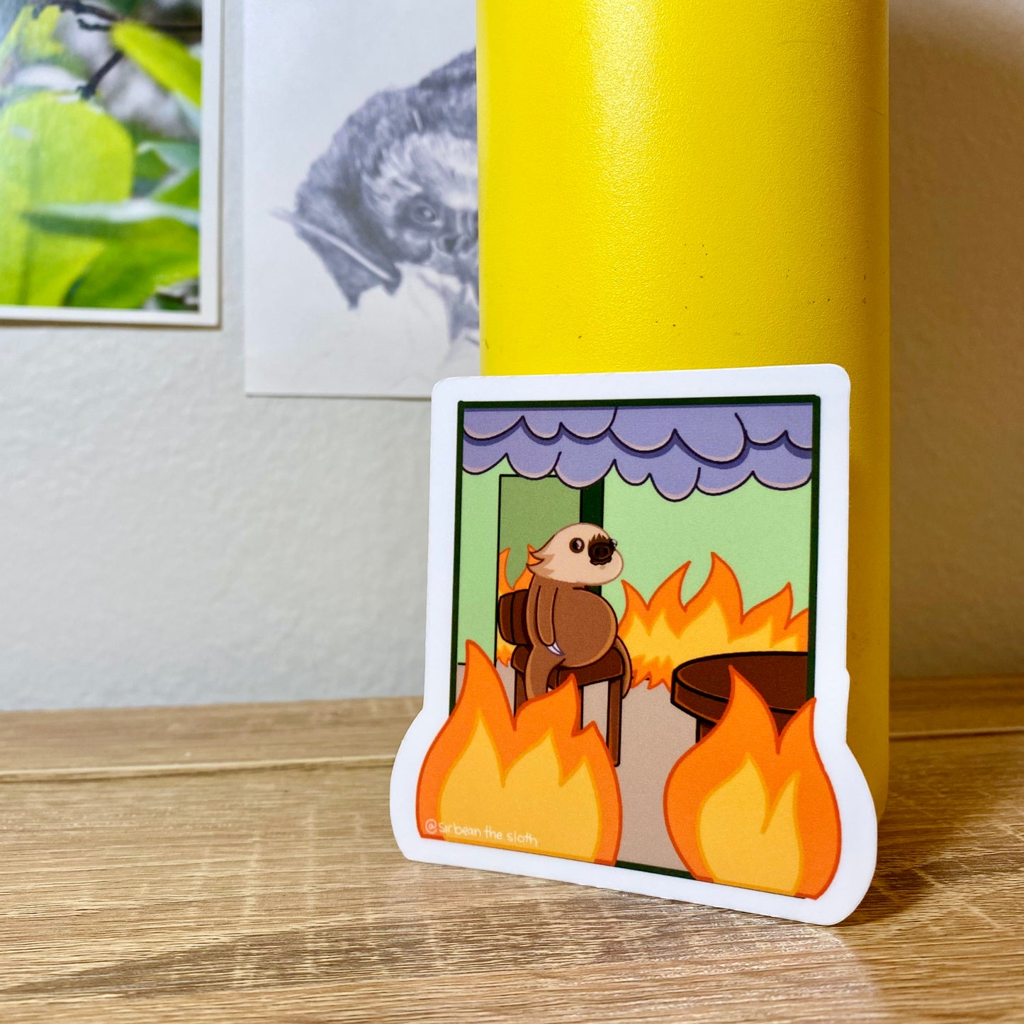 "This is Fine" Sir Bean Vinyl Sticker