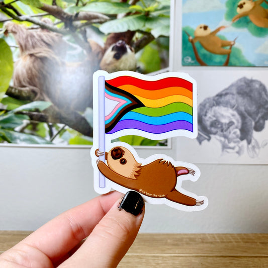 Sir Bean LGBTQ+ Pride Flag Vinyl Sticker