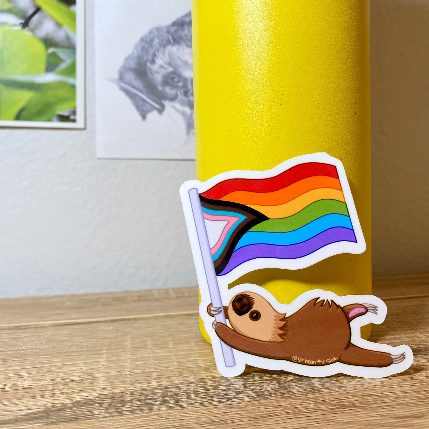 Sir Bean LGBTQ+ Pride Flag Vinyl Sticker