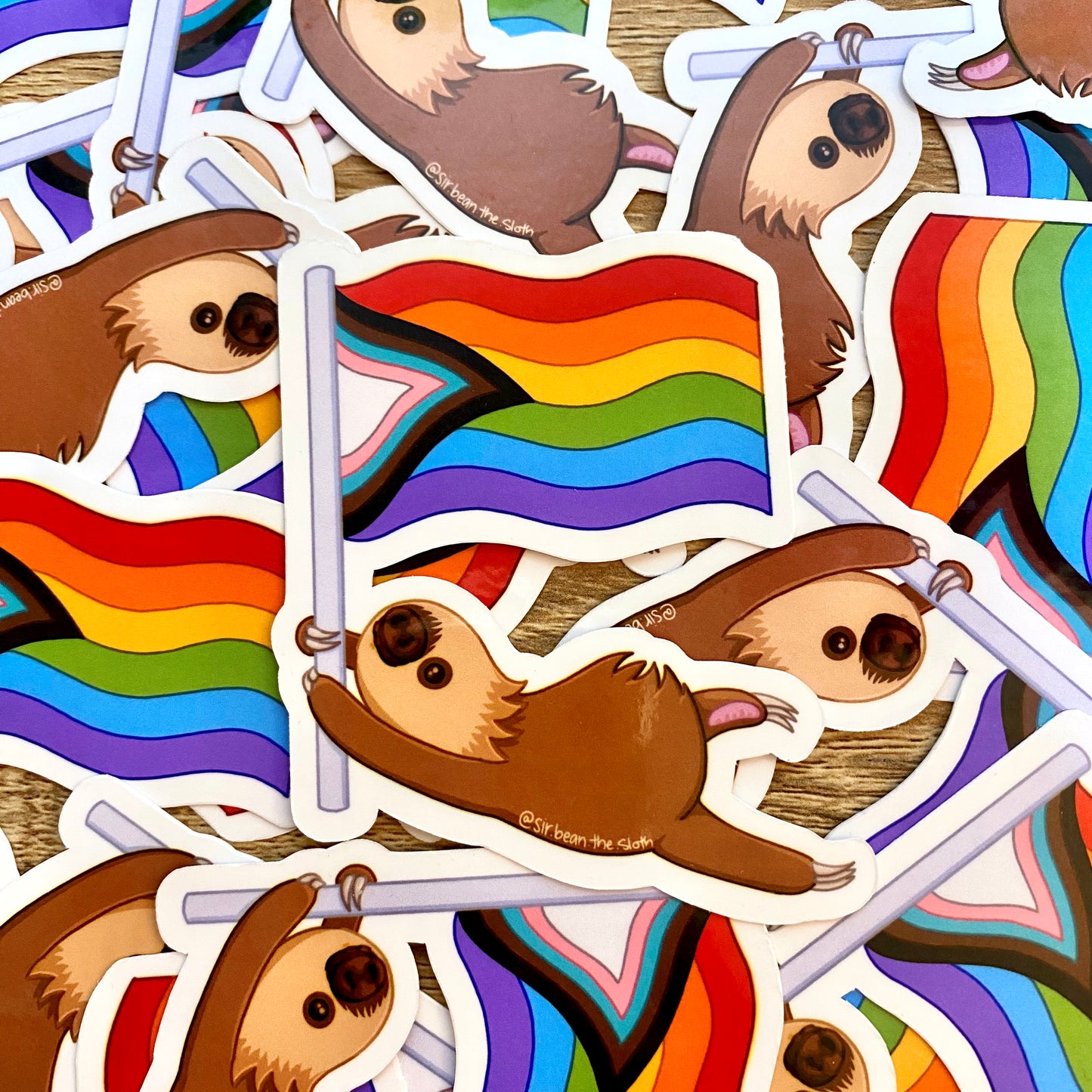 Sir Bean LGBTQ+ Pride Flag Vinyl Sticker