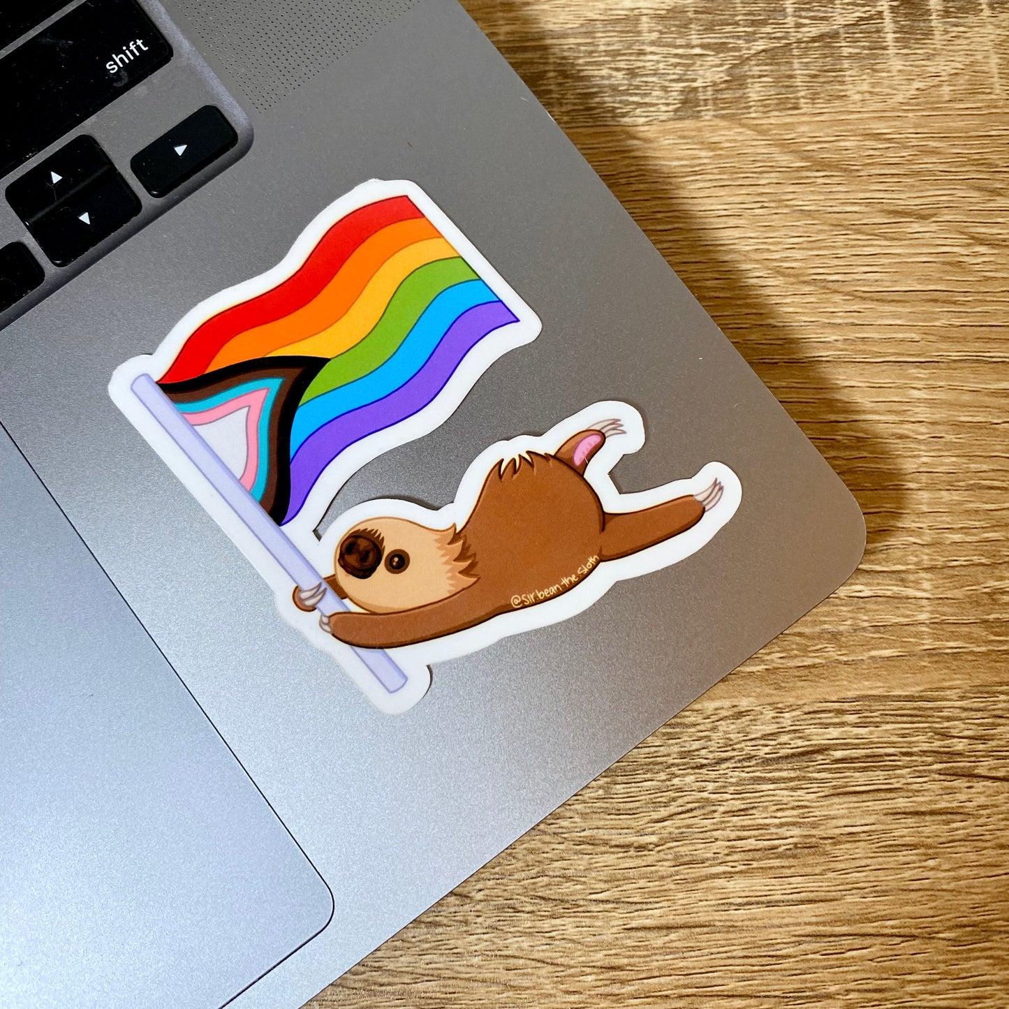 Sir Bean LGBTQ+ Pride Flag Vinyl Sticker