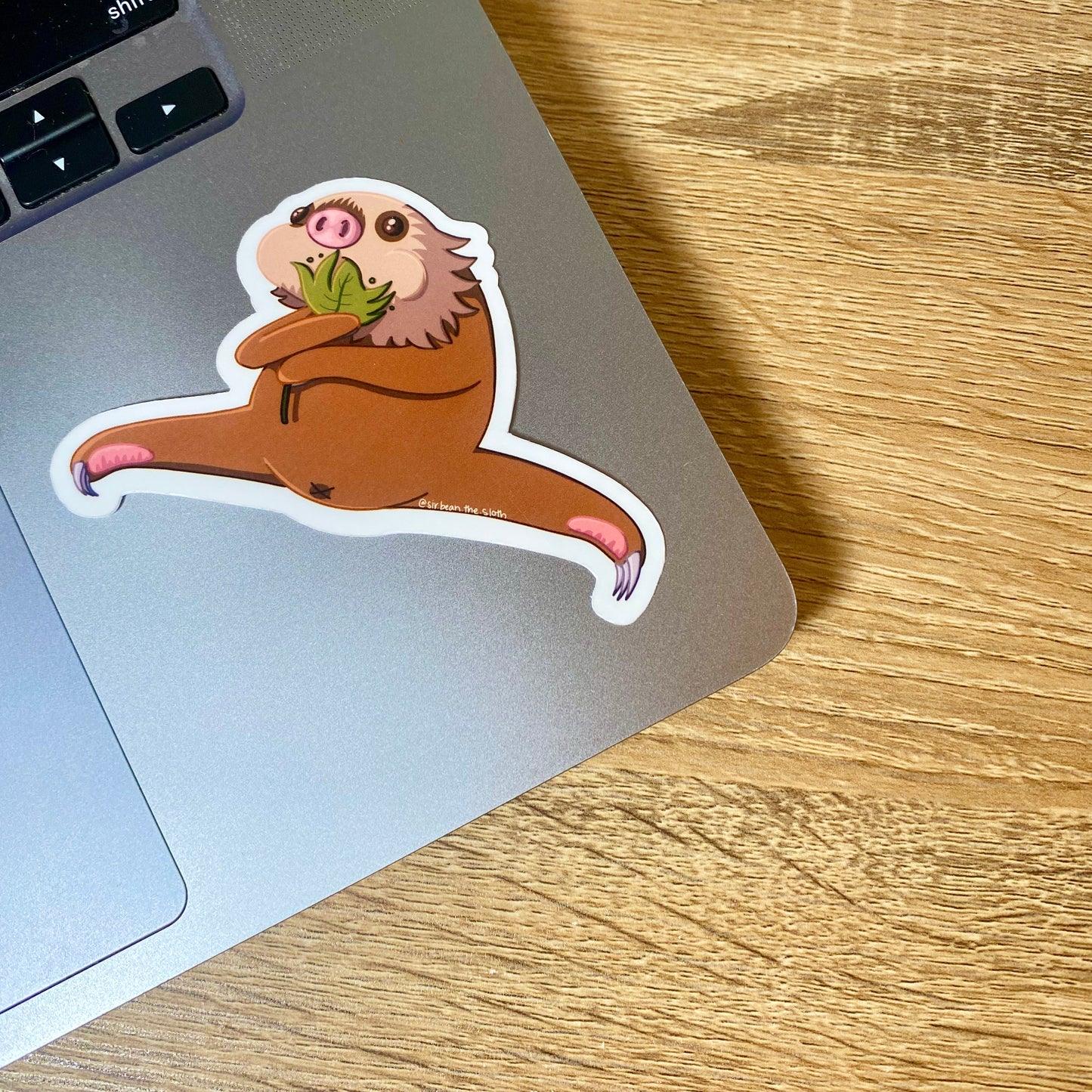 Oliver the Sloth Snack Time Vinyl Sticker