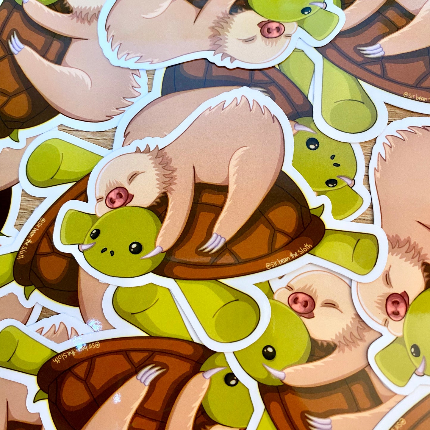 Tyrone Turtle Snuggles Vinyl Sticker