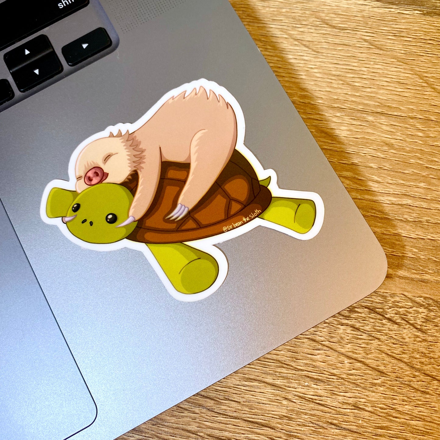 Tyrone Turtle Snuggles Vinyl Sticker