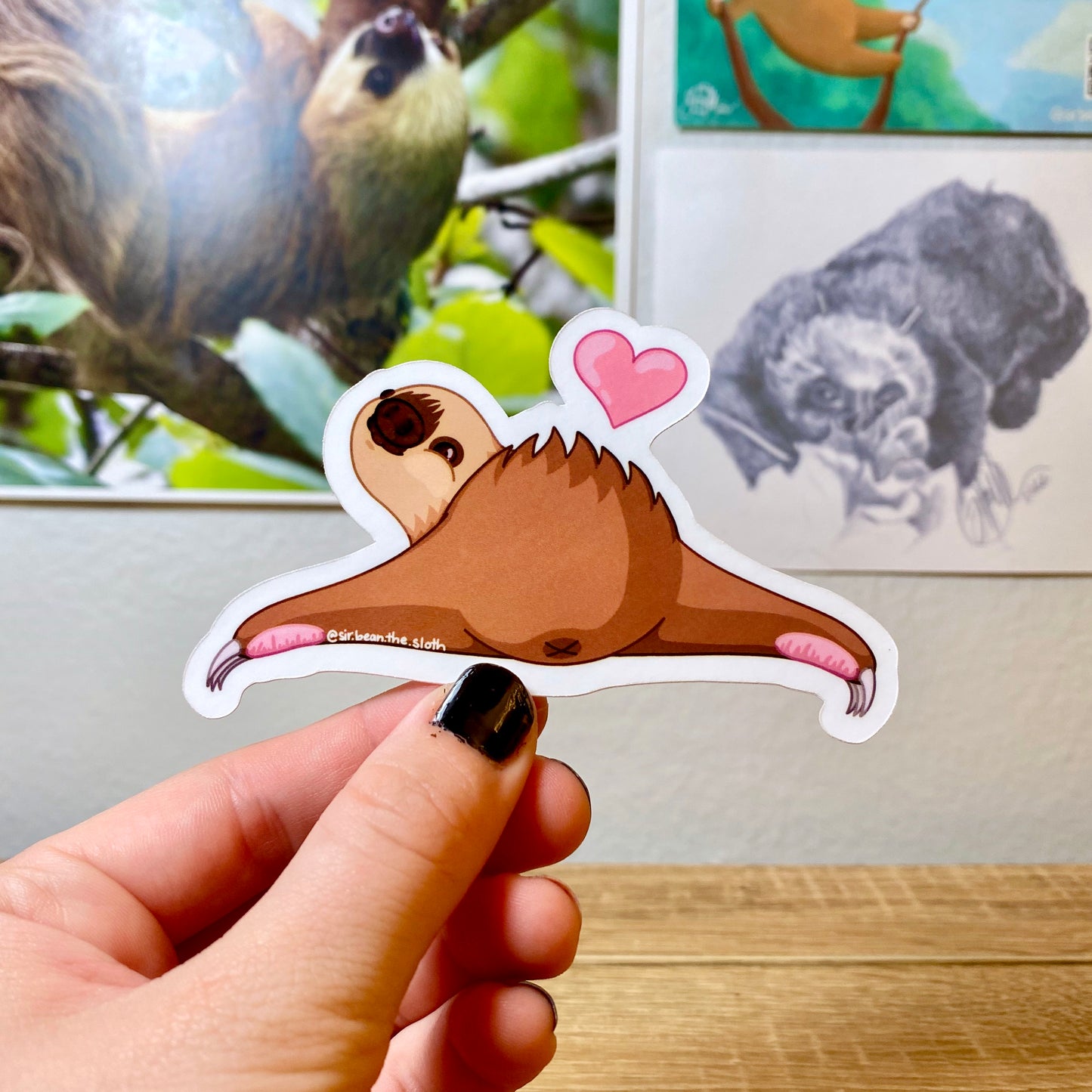 Sir Bean Sloth Butt 01 Vinyl Sticker