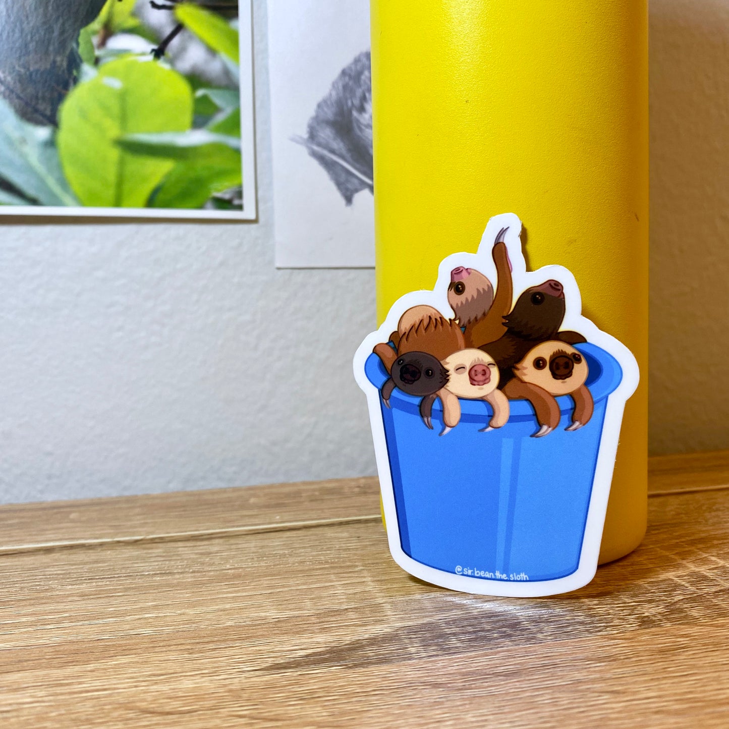 Bucket of Sloths Vinyl Stickers