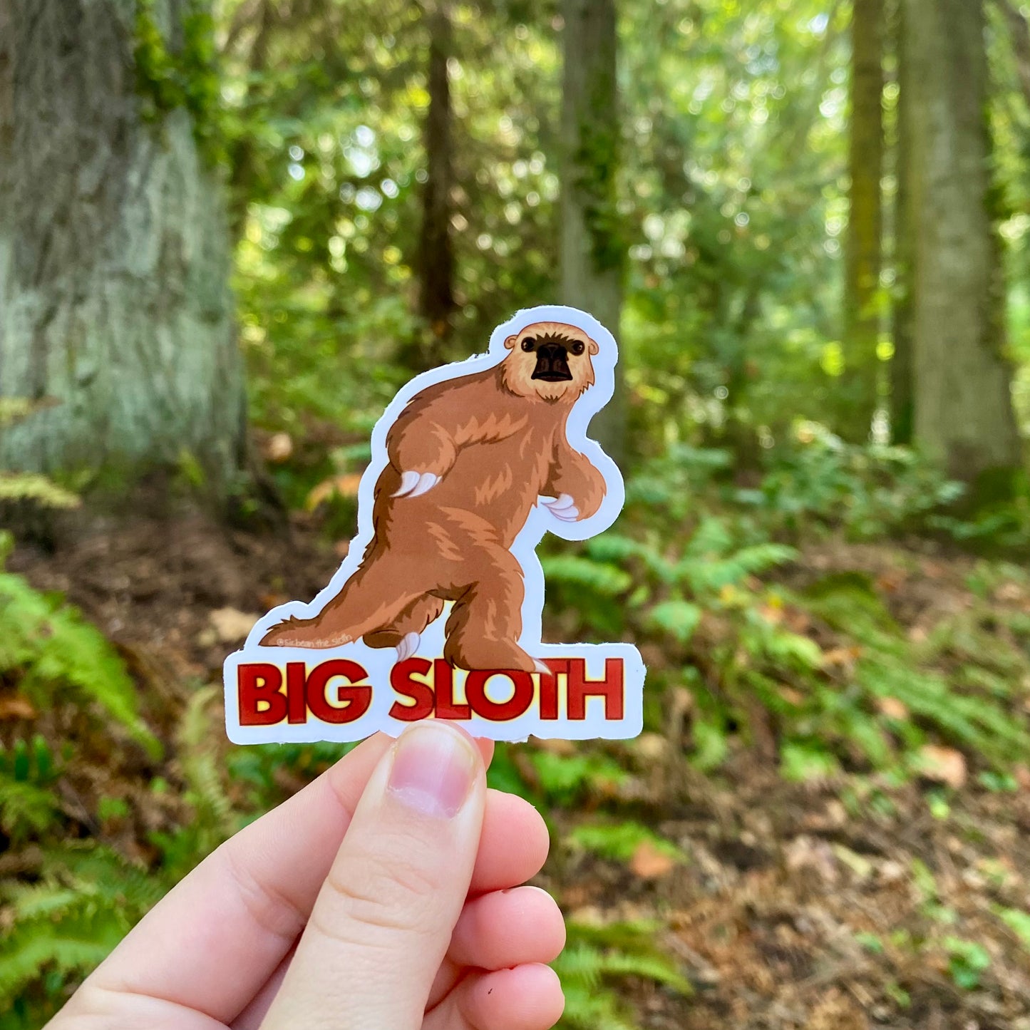 BIG SLOTH Giant Ground Sloth Vinyl Sticker