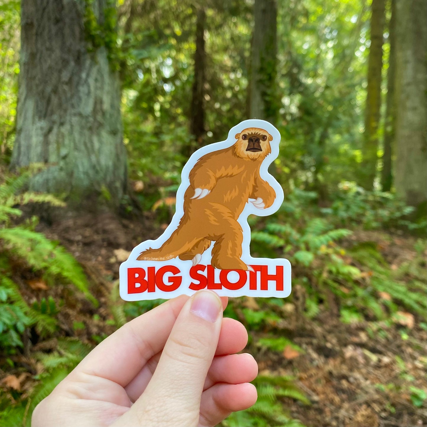 BIG SLOTH Giant Ground Sloth Vinyl Sticker (Weather-Proof!)