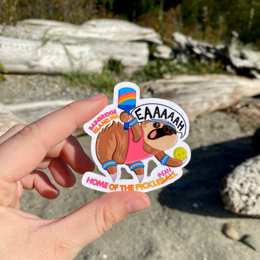 Bainbridge Island, WA - Home of the PickleBEAN Vinyl Sticker