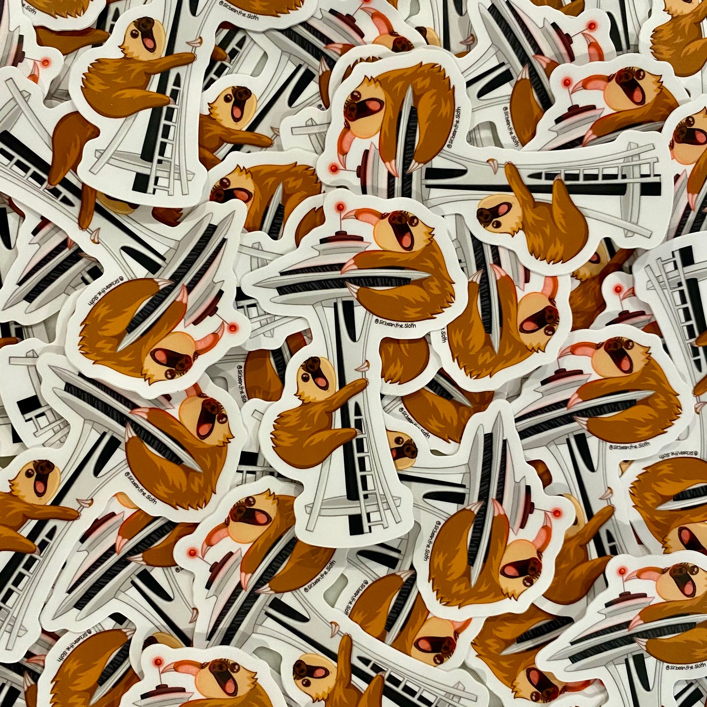 Seattle, WA - Sneedle Bean (Space Needle) Vinyl Sticker (Weather-Proof!)