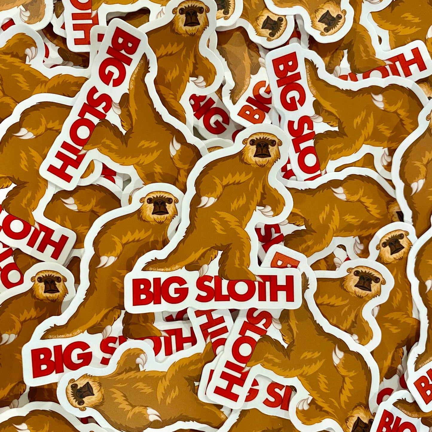 BIG SLOTH Giant Ground Sloth Vinyl Sticker (Weather-Proof!)