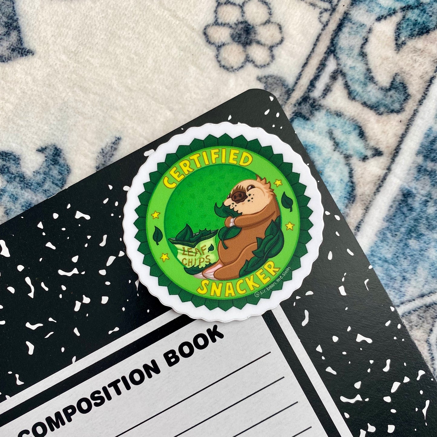 CERTIFIED SNACKER Sir Bean Badge Vinyl Sticker