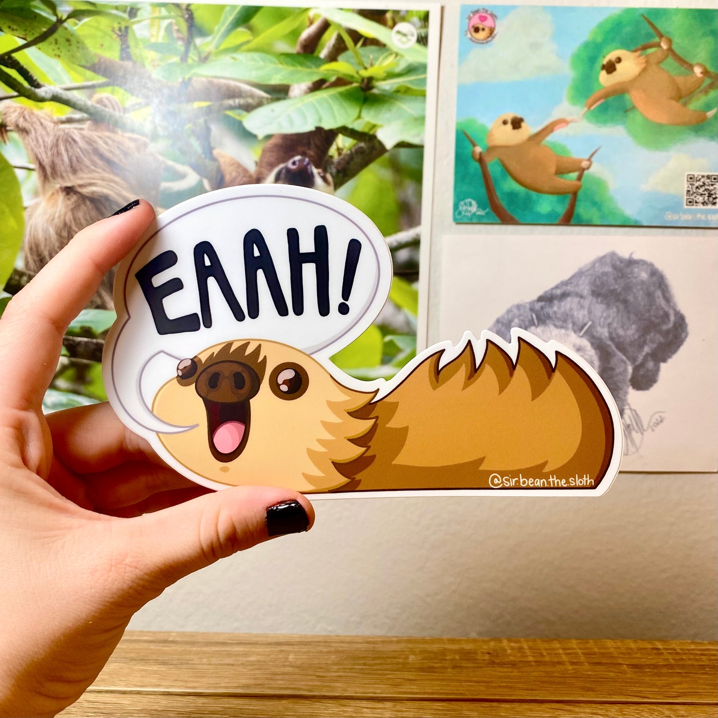 "EEAAAH!" Sloth Car Decal