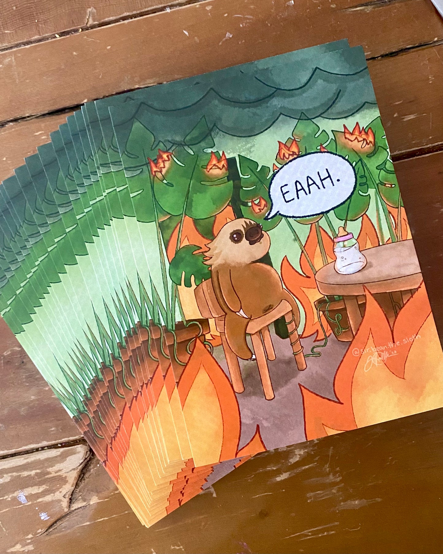 "This is Fine" Bean Parody Print