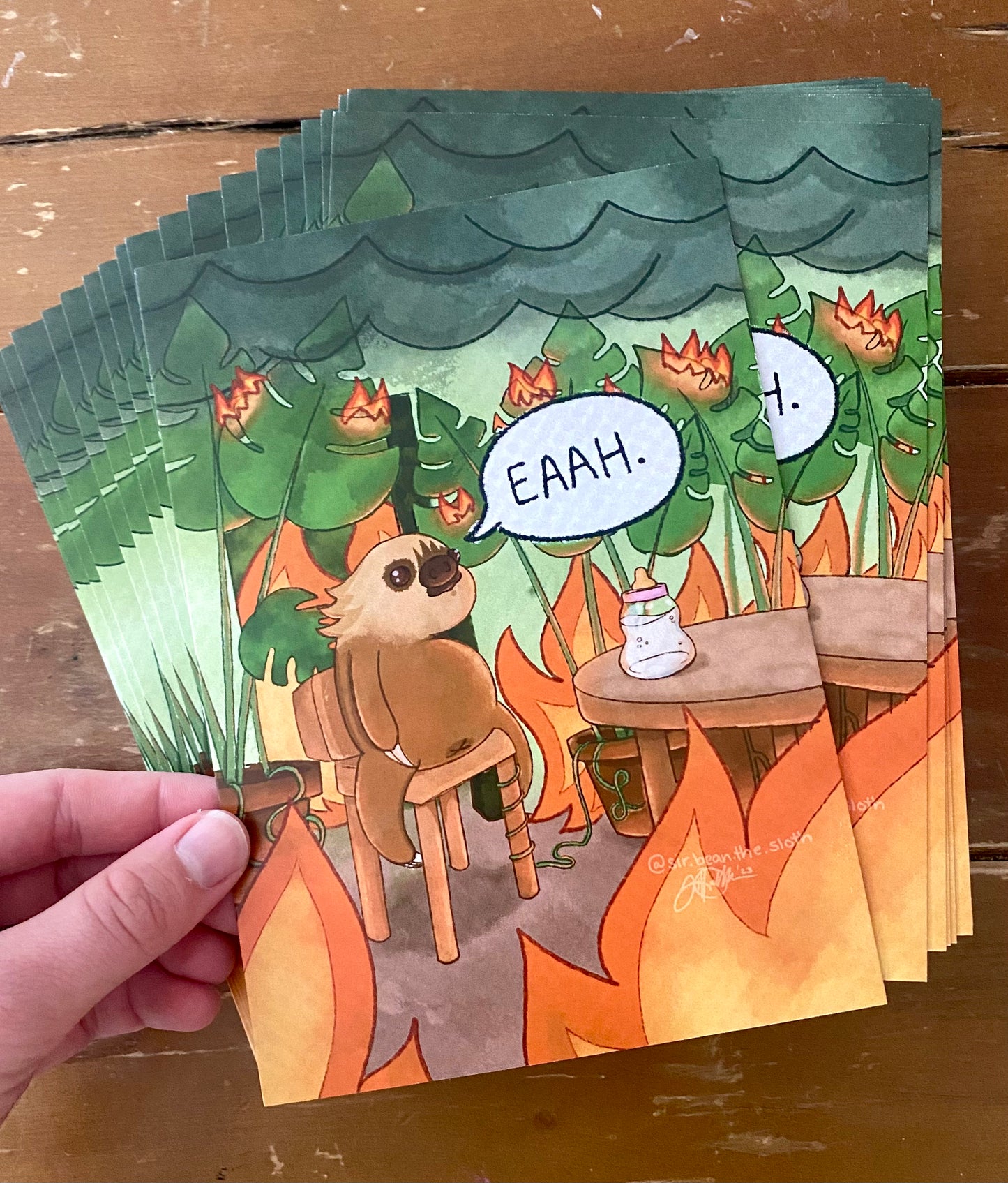 "This is Fine" Bean Parody Print