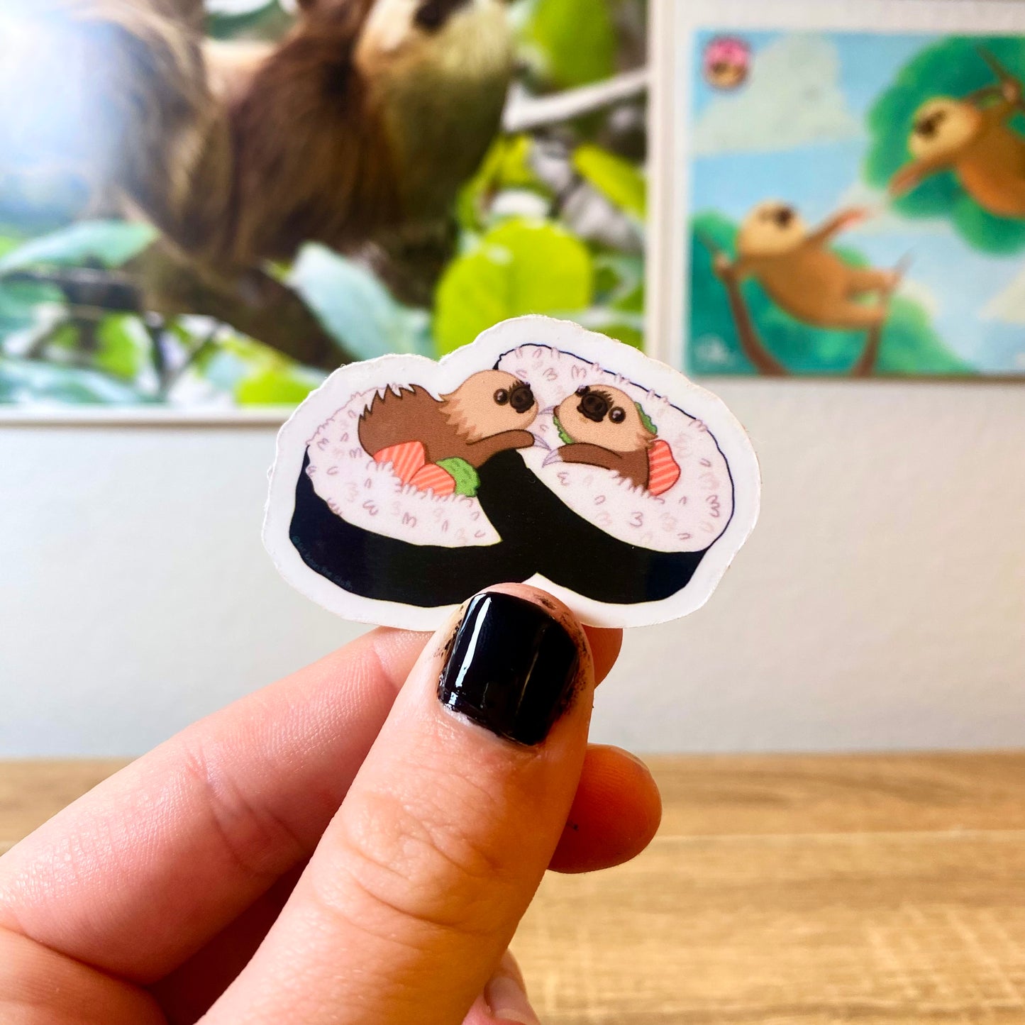 Maki Sushi Bean Vinyl Sticker