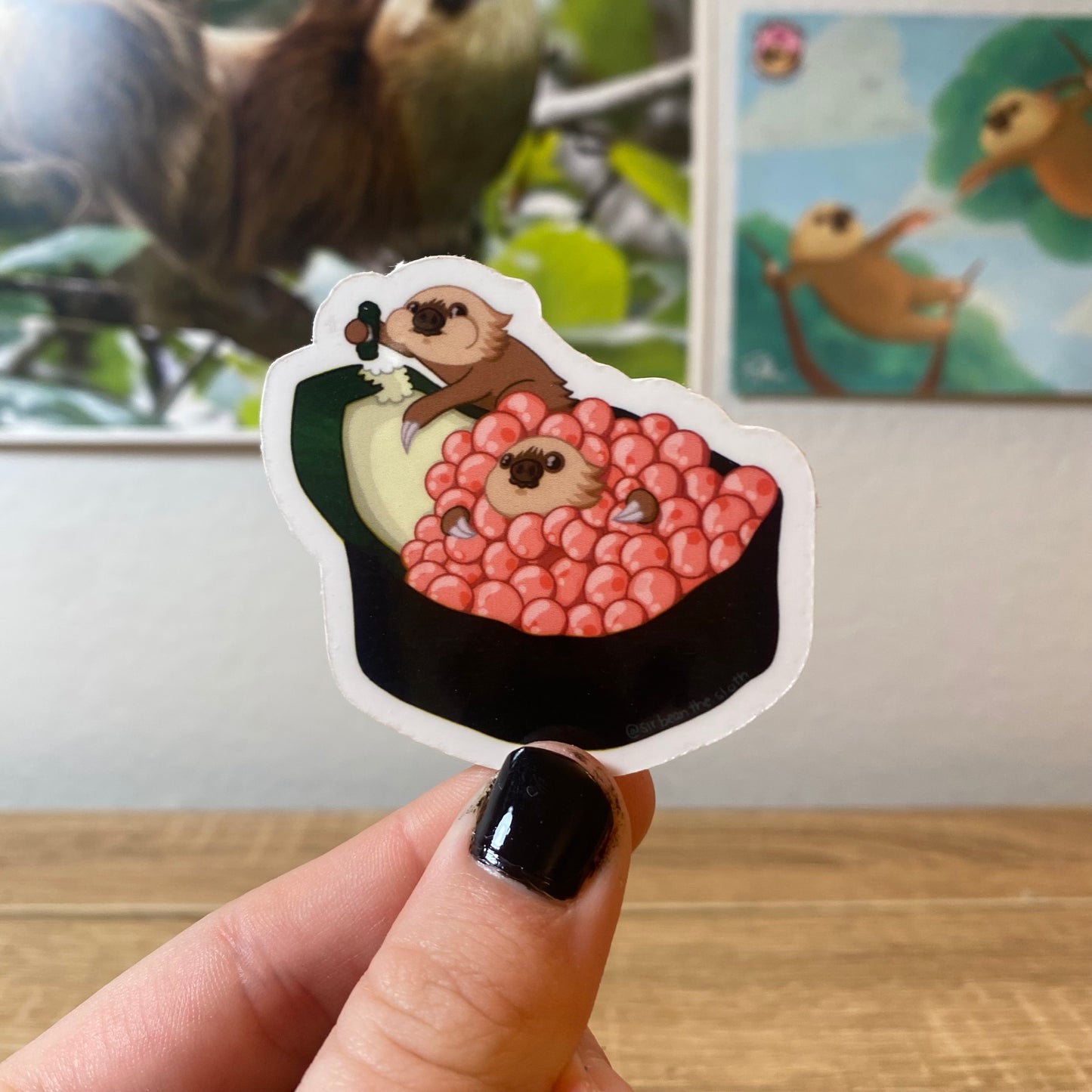 Gunkan Maki Sushi Bean Vinyl Sticker