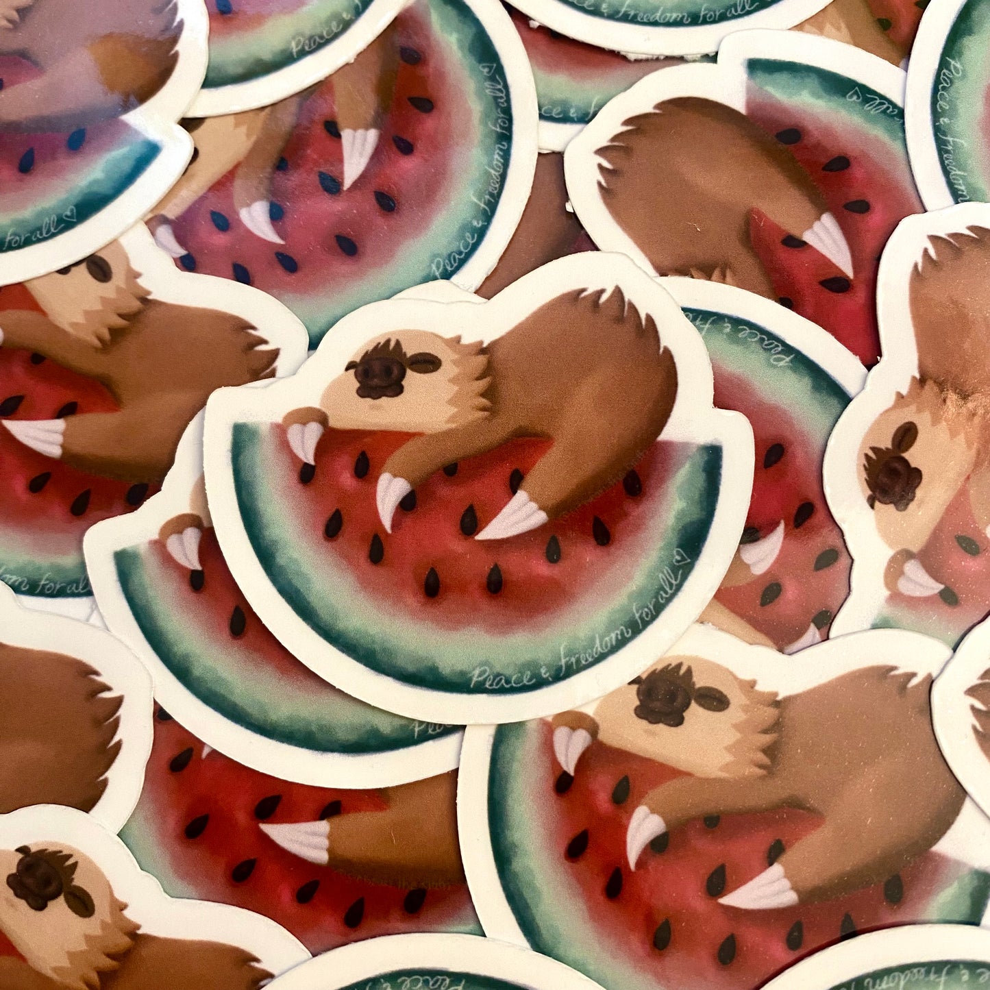 Melon Bean for Palestine Vinyl Sticker