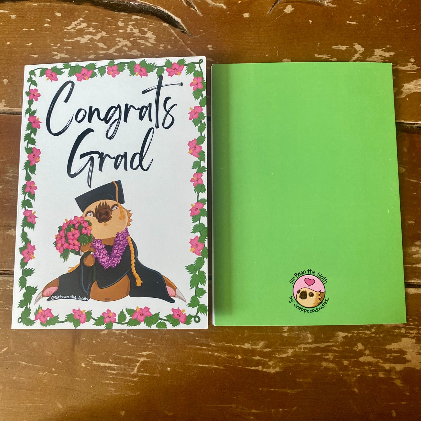 "Congrats Grad" Graduation Bean Card + Signed Sir Bean Letter!