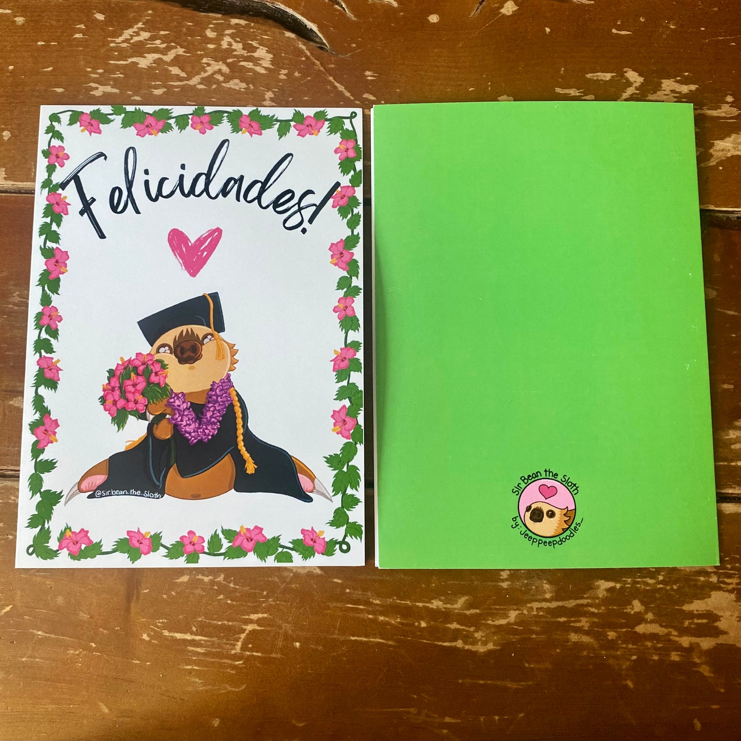 "Felicidades!" tarjeta de graduación de Sir Bean