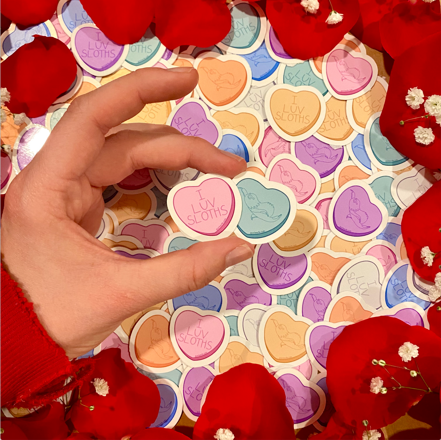 Conversation Hearts Vinyl Sticker Nuggets