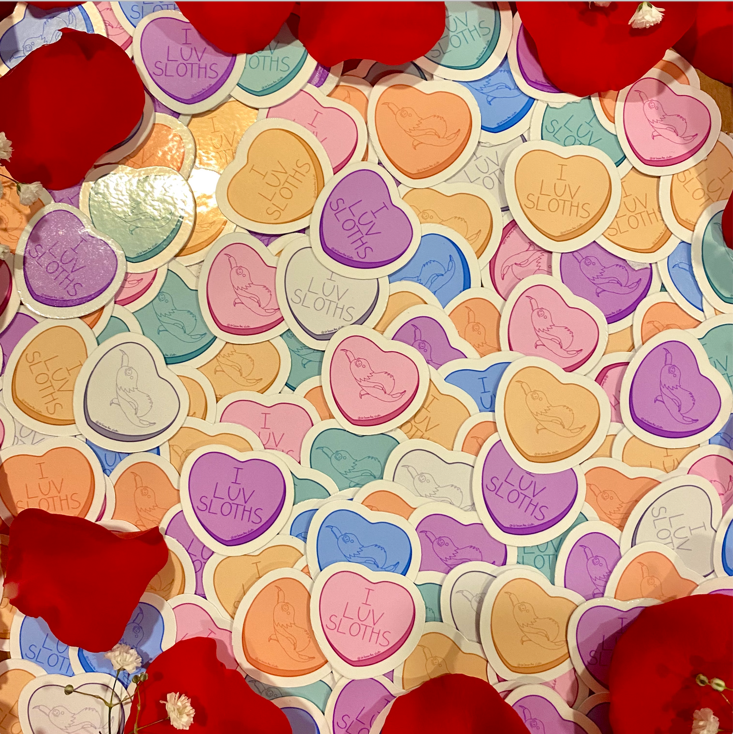 Conversation Hearts Vinyl Sticker Nuggets